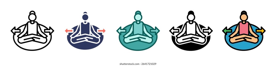 Healthy Boundaries Icon Multiple Vector Illustration