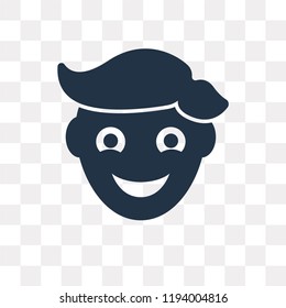 Healthy boy vector icon isolated on transparent background, Healthy boy transparency concept can be used web and mobile