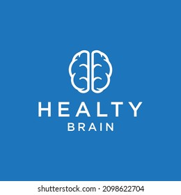 Healthy brain logo with modern concept