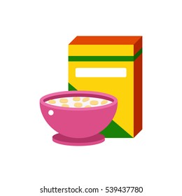 Healthy breakfast food vector.