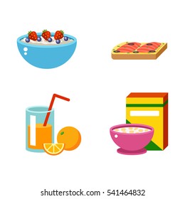 Healthy breakfast food vector.
