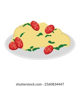 Healthy Breakfast Food Vector Illustration - Mash Potato