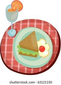 healthy breakfast on table.