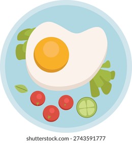 Healthy Breakfast Toast with Fried Egg and Vegetables, organic food, balanced meal, brunch concept