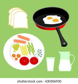 healthy breakfast vector