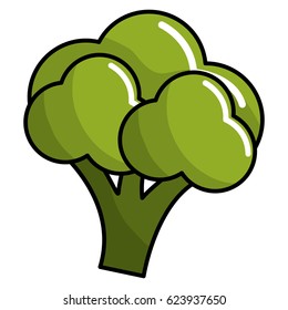 healthy broccoli vegetable icon
