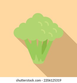 Healthy brocoli icon flat vector. Vegetable broccoli. Plant salad