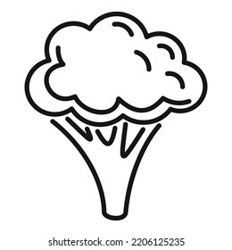 Healthy brocoli icon outline vector. Vegetable broccoli. Plant salad