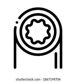healthy bronchus black icon vector. healthy bronchus sign. isolated symbol illustration