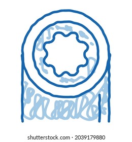 healthy bronchus sketch icon vector. Hand drawn blue doodle line art healthy bronchus sign. isolated symbol illustration