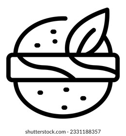 Healthy burger icon outline vector. Legume nut. Soy natural