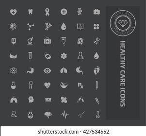 Healthy care icon set design,vector