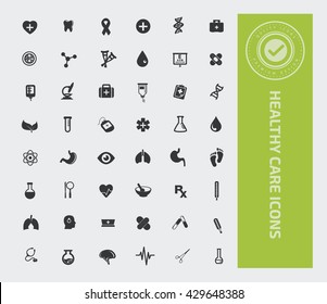Healthy care icon set,vector
