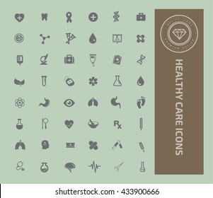 Healthy care icon set,vector
