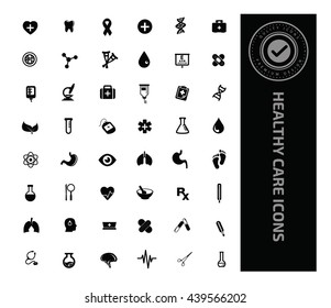 Healthy care icon set,vector