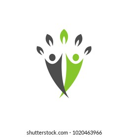 Healthy care logo template.