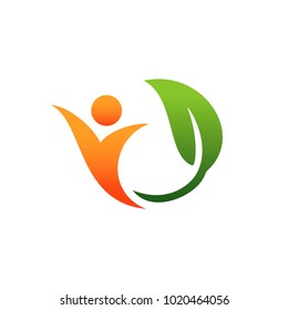Healthy care logo template.