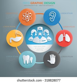 Healthy care and medical info graphic design,clean vector