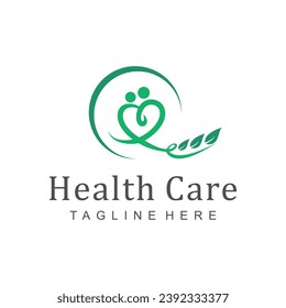 Healthy care nature logo creative care design concept Premium Vector
