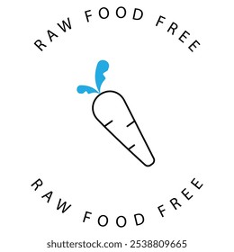 Healthy Carrot Raw Food Diet Vector Icon Design