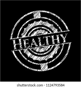 Healthy chalkboard emblem