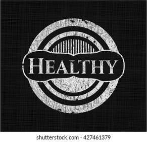 Healthy with chalkboard texture