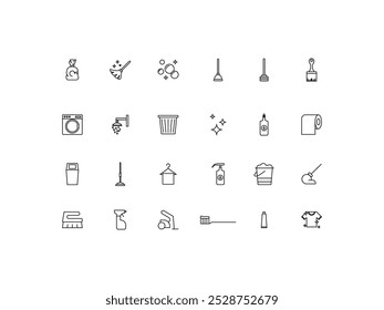 Healthy and Clean icon set, design, vector illustration