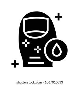 uñas limpias sanas, vectores de ícono de glifo higiénico. uñas sanas y limpias, señal de higiene. símbolo de contorno aislado ilustración negra