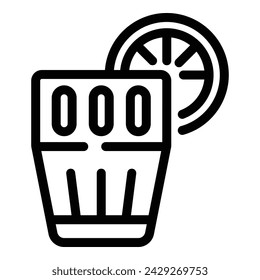 Healthy cocktail icon outline vector. Weight loss shake. Natural vegetables drink