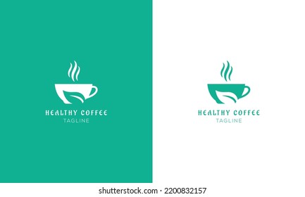 Healthy Coffee Logo Vector Template. Restaurant logo Design
