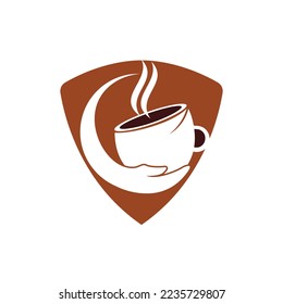 Gesunder Kaffee und Teezubereitung, Vektorgrafik-Logo-Design-Vorlage.