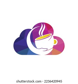 Healthy coffee and tea care vector logo design template.