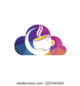 Healthy coffee and tea care vector logo design template.