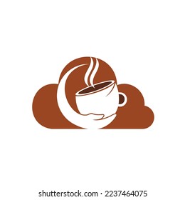 Healthy coffee and tea care vector logo design template.