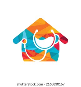 Healthy coffee vector logo design. Doctors stethoscope with coffee cup logo design.	