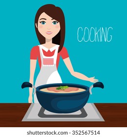 Healthy and delicious food graphic design, vector illustration eps10