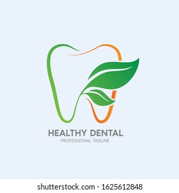 healthy dental vector logo design template