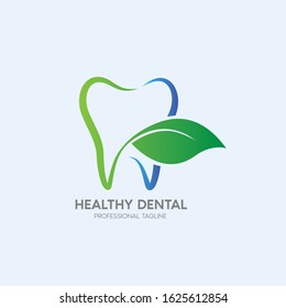 healthy dental vector logo design template