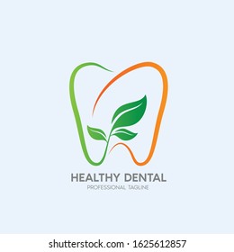 healthy dental vector logo design template