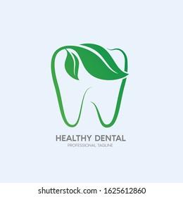 healthy dental vector logo design template
