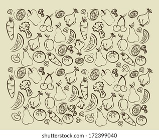 healthy design over beige background vector illustration
