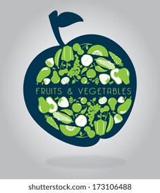 healthy design over gray  background vector illustration