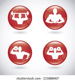 healthy design over gray background vector illustration