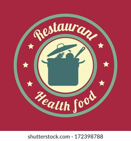 healthy design over purple  background vector illustration