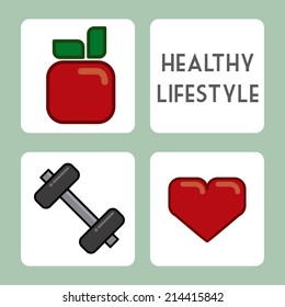 healthy design over white background vector illustration