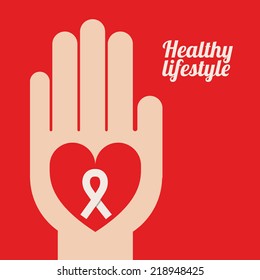 Healthy design over white background, vector illustration