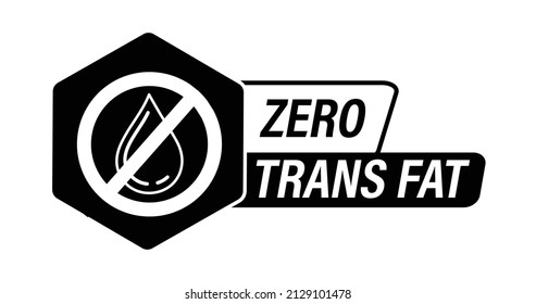 healthy diet abstract, zero trans fat vector icon, trans fat-free