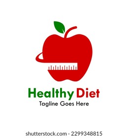 Ilustración del logotipo del diseño de dieta saludable