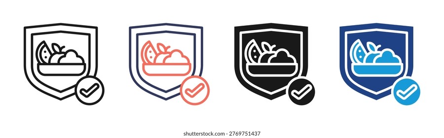 Healthy Diet icon set multiple style collection