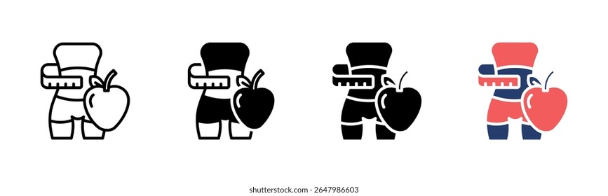 Healthy Diet icon sheet multiple style collection